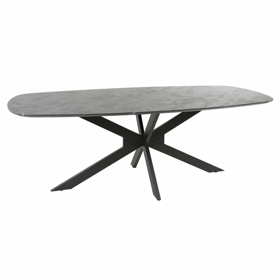 WoonStijl Eetkamertafel 215 deens ovaal zwart bruin New
