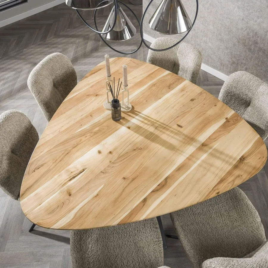 WoonStijl Eetkamertafel driehoek acacia Discount