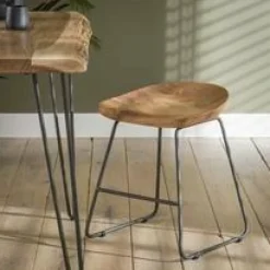 WoonStijl Eetkamertafel edge Massief acacia naturel - 130 cm Best