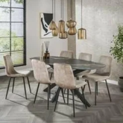 WoonStijl Eetkamertafel spider deens ovaal 180 Outlet