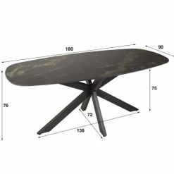 WoonStijl Eetkamertafel spider deens ovaal 180 Outlet