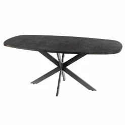 WoonStijl Eettafel 180 deens ovaal Metallic Outlet
