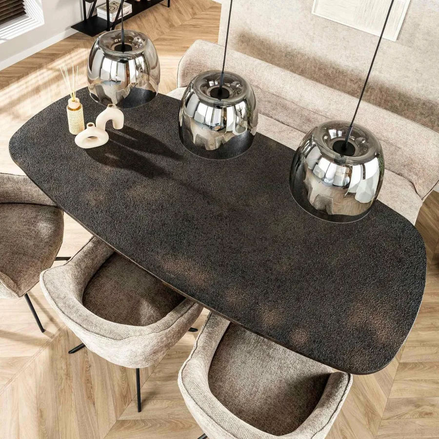 WoonStijl Eettafel 215 deens ovaal Metallic Online