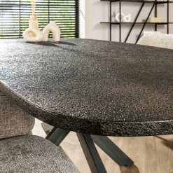 WoonStijl Eettafel 215 deens ovaal Metallic Online