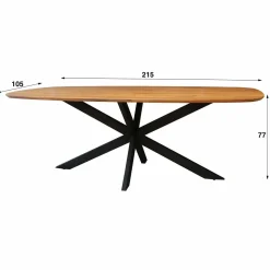 WoonStijl Eettafel Arhus solid acacia 215 cm Clearance