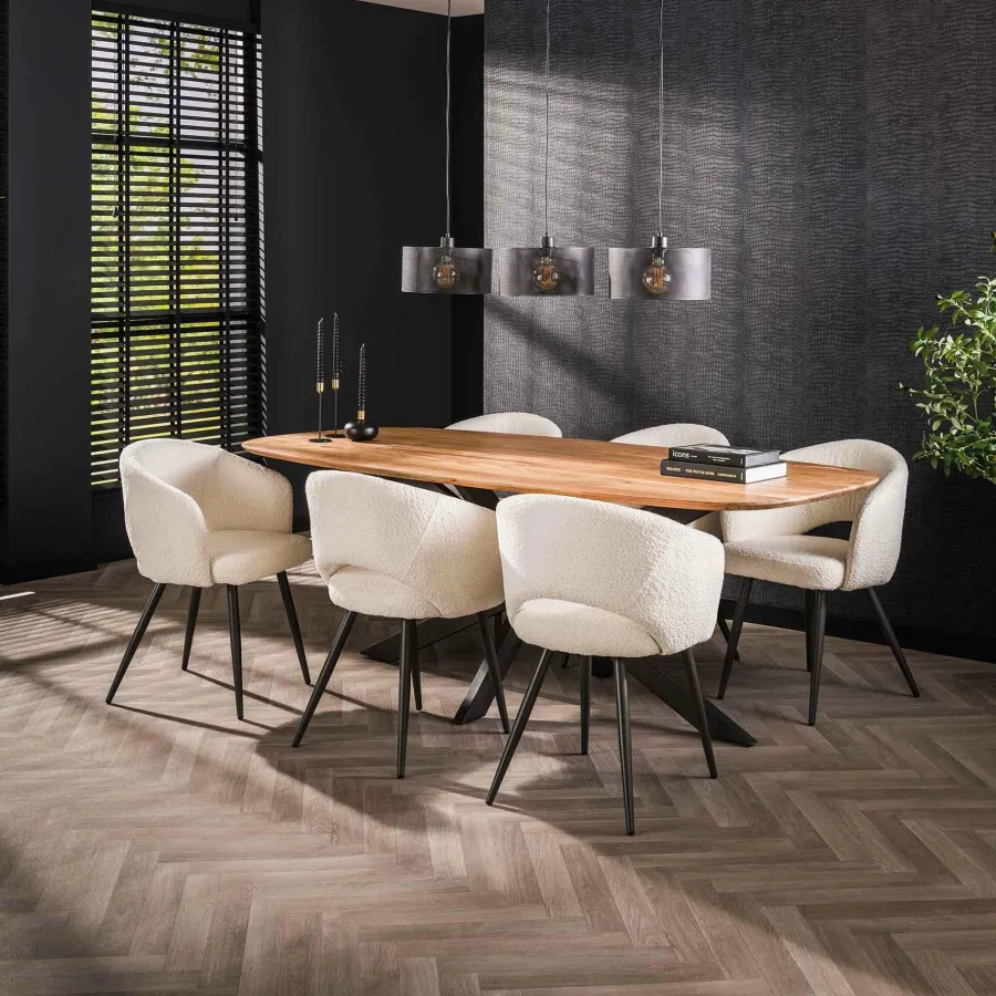 WoonStijl Eettafel Arhus solid acacia 180 cm Clearance