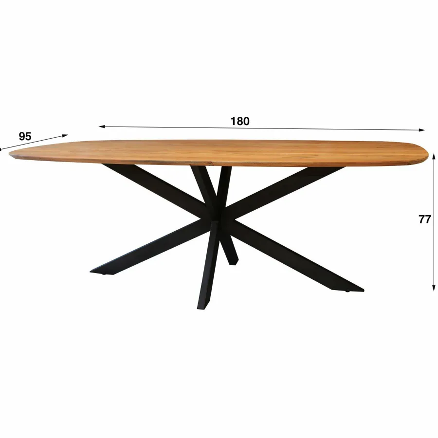 WoonStijl Eettafel Arhus solid acacia 180 cm Clearance