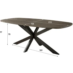 WoonStijl Eettafel Bronvik deens ovaal 215 cm Online
