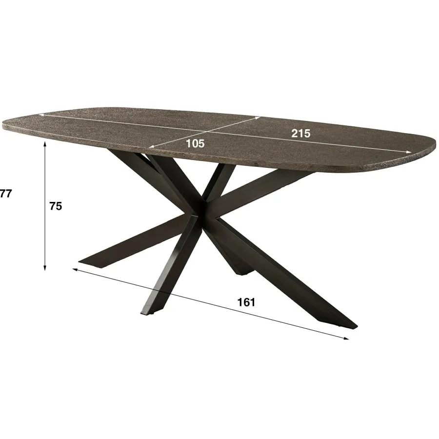 WoonStijl Eettafel Bronvik deens ovaal 215 cm Online