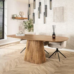 WoonStijl Eettafel Wave centrale poot 215 cm New