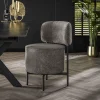 WoonStijl Eettafelstoel cocktail draaibaar Boucle grijs Discount