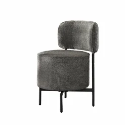 WoonStijl Eettafelstoel cocktail draaibaar Boucle grijs Discount