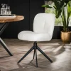 WoonStijl Eettafelstoel Comfort draaibaar Boucle Wit Hot