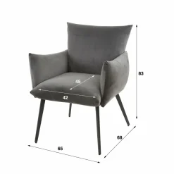 WoonStijl Eettafelstoel Lobby velvet groen New