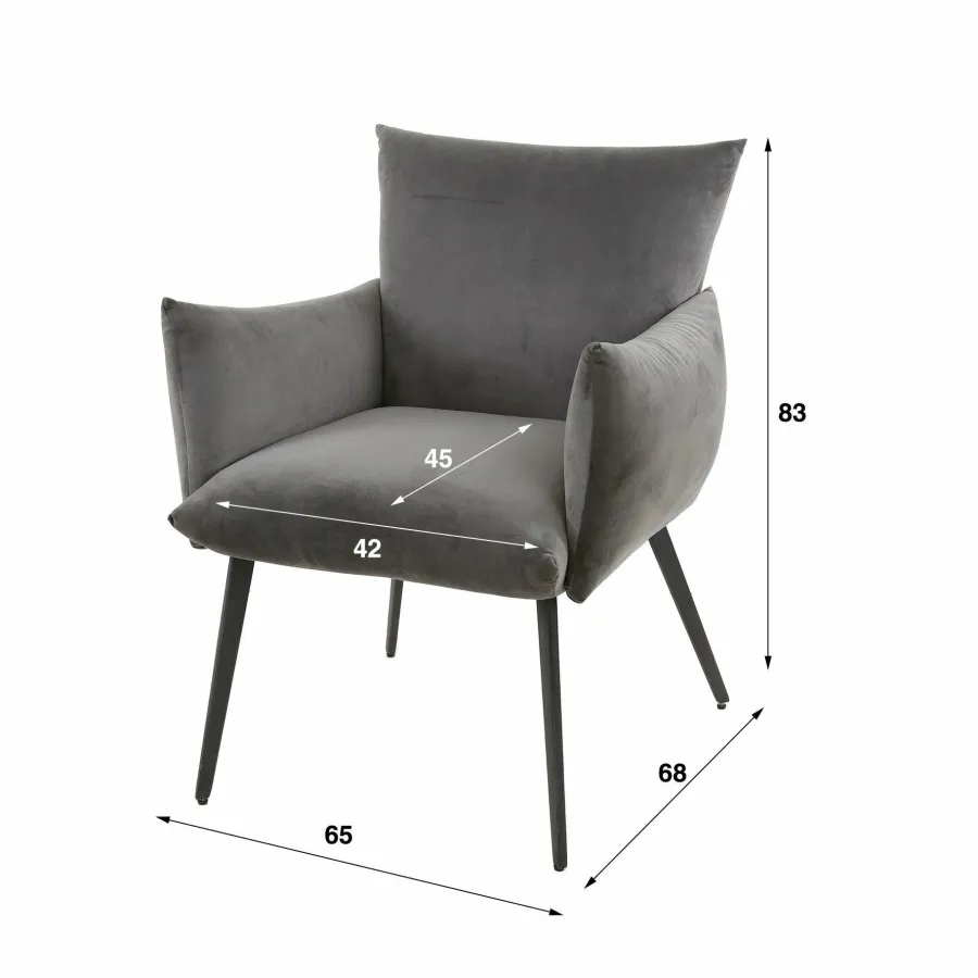 WoonStijl Eettafelstoel Lobby velvet groen New