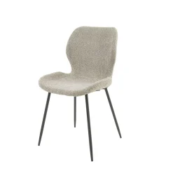 WoonStijl Eettafelstoel ronde buis Boucle zand Sale