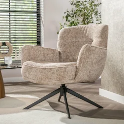WoonStijl Fauteuil Forza draaibaar Hoven zand Discount