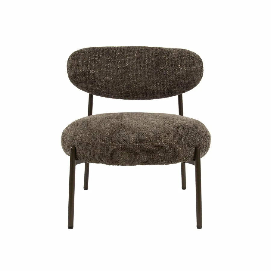 WoonStijl Fauteuil Round - Tissee cargo bruin Outlet