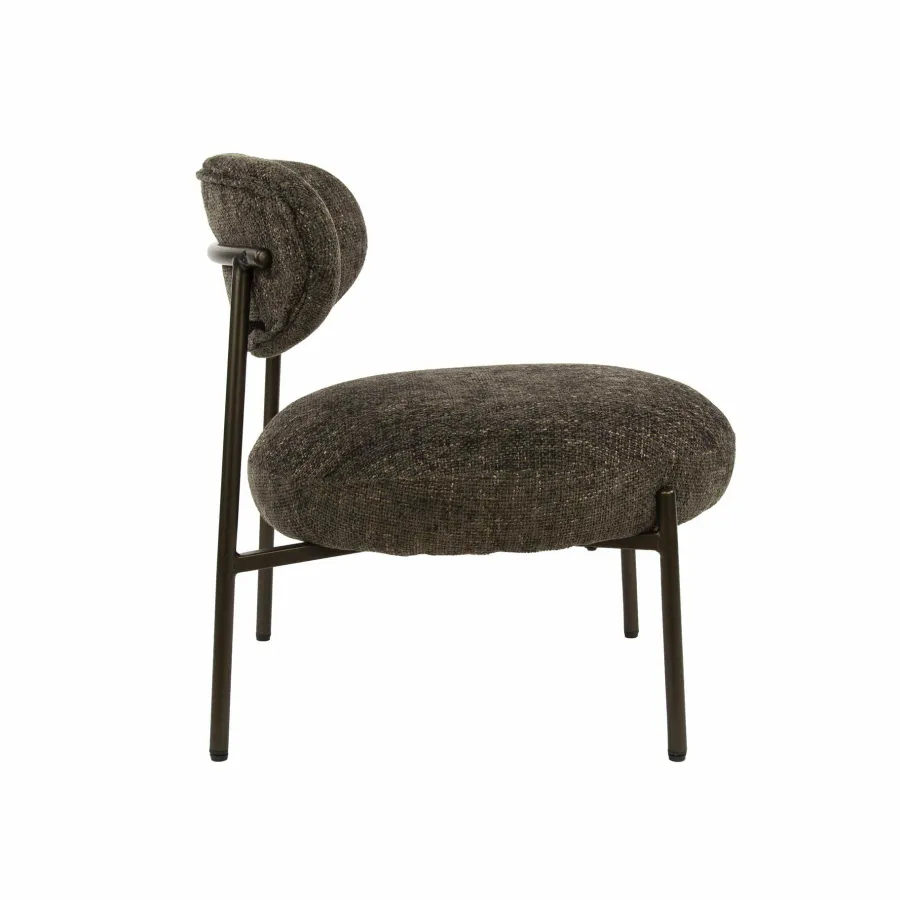 WoonStijl Fauteuil Round - Tissee cargo bruin Outlet