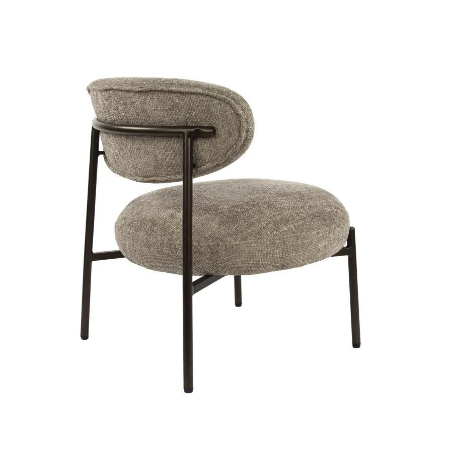 WoonStijl Fauteuil Round - Tissee cargo zandkleur Outlet