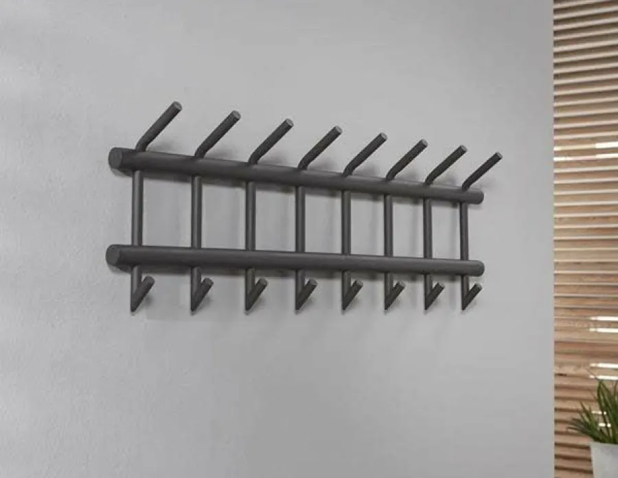 WoonStijl Garderobe 8 haaks breed ronde buis New
