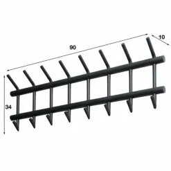WoonStijl Garderobe 8 haaks breed ronde buis New