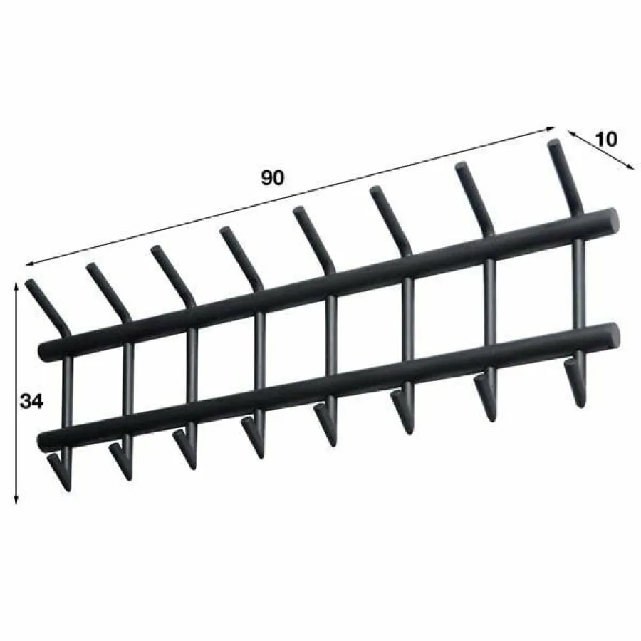 WoonStijl Garderobe 8 haaks breed ronde buis New
