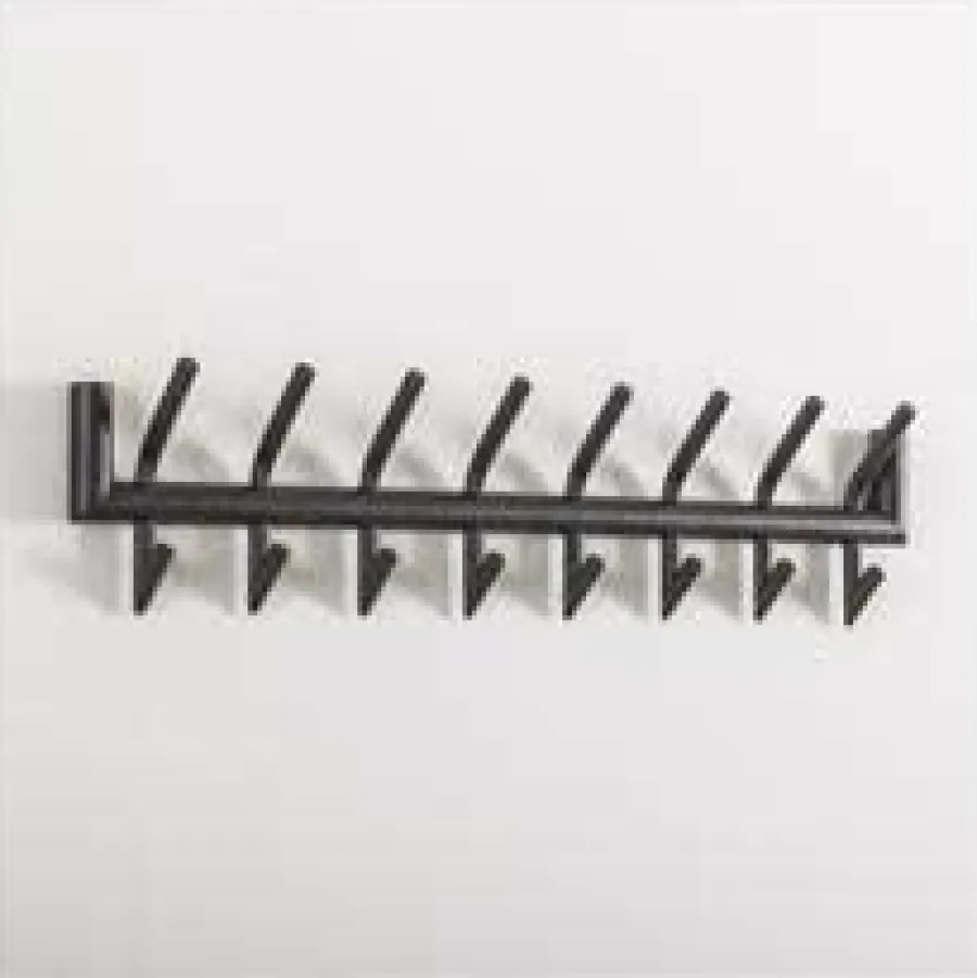 WoonStijl Garderobe 2x8 haaks ronde buis