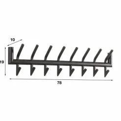 WoonStijl Garderobe 2x8 haaks ronde buis