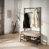 WoonStijl Garderobebank Luno 6+5 haken bruin Discount