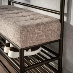 WoonStijl Garderobebank Luno 6+5 haken bruin Discount