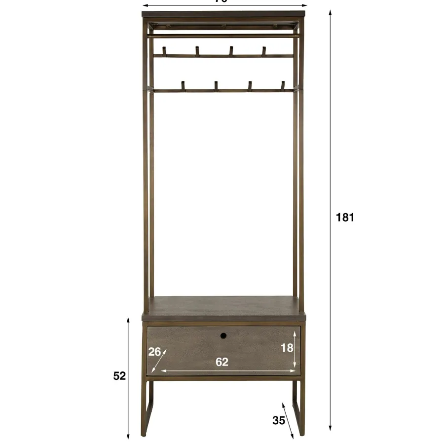 WoonStijl Garderobemeubel roede Ferro Discount