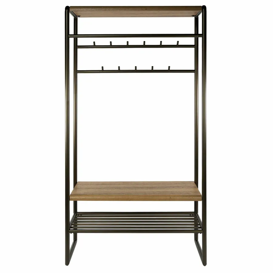 WoonStijl Garderobemeubel Luno 100cm bruin Sale