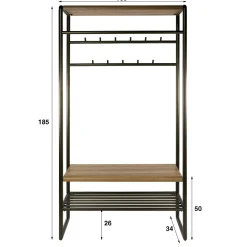 WoonStijl Garderobemeubel Luno 100cm bruin Sale