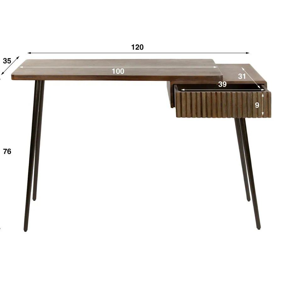 WoonStijl Hal-/kaptafel Carve met 1 lade Clearance