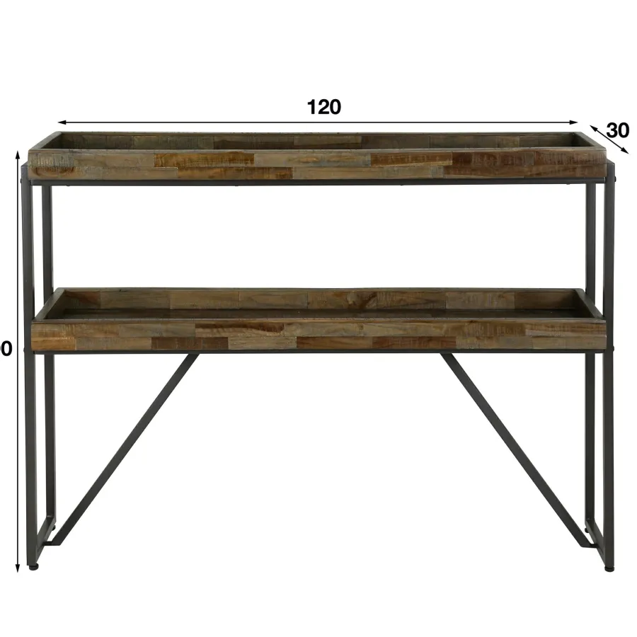 WoonStijl Haltafel Teca layer opstaande rand Best
