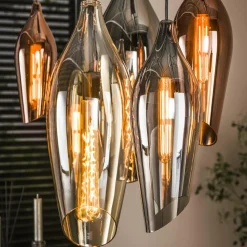 WoonStijl Hanglamp 4+3 cocoon mix glass Sale
