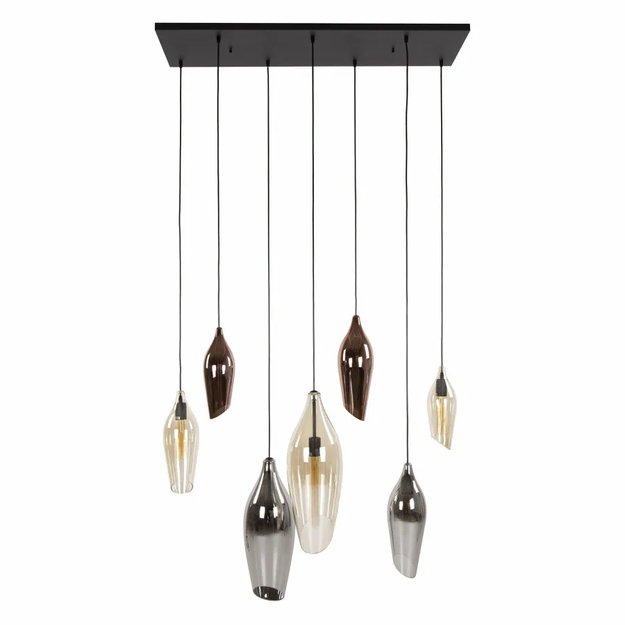 WoonStijl Hanglamp 4+3 cocoon mix glass Sale