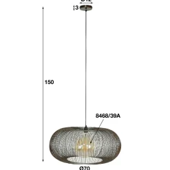 WoonStijl Hanglamp Ø70 copper twist Discount