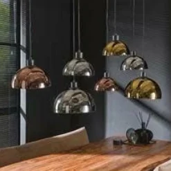 WoonStijl Hanglamp 4+3 disk glass tricolore Sale