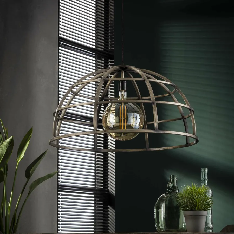 WoonStijl Hanglamp Ø70 dome / Oud zilver Sale