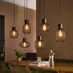 WoonStijl Hanglamp 3+3 mix metal Best