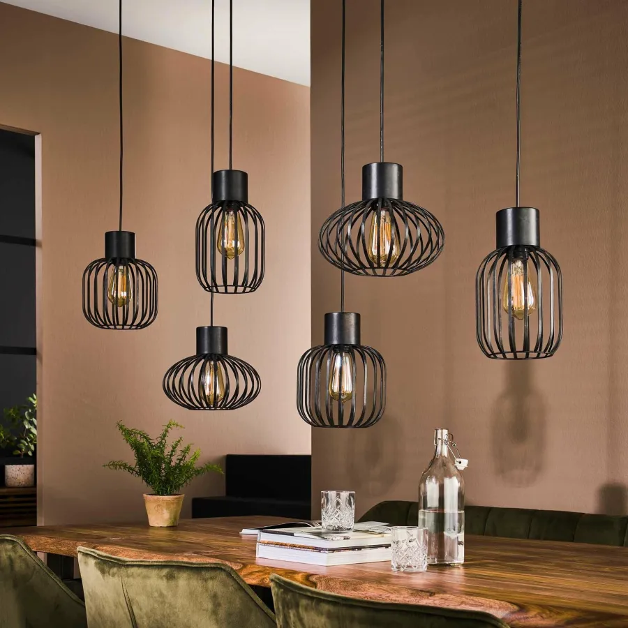 WoonStijl Hanglamp 3+3 mix metal Best