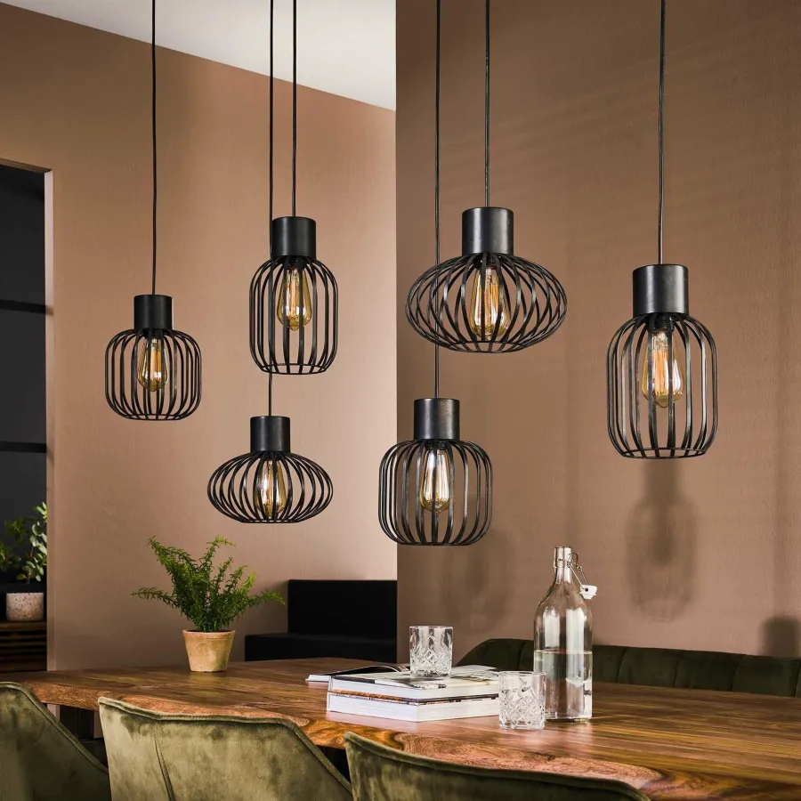 WoonStijl Hanglamp 3+3 mix metal Best