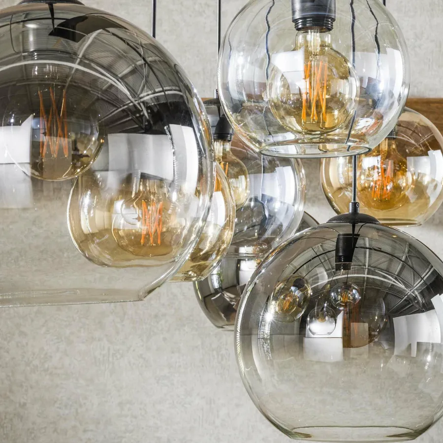 WoonStijl Hanglamp 4+3 multi globe XL Hot