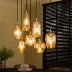 WoonStijl Hanglamp 4+3 oval facet mix Sale