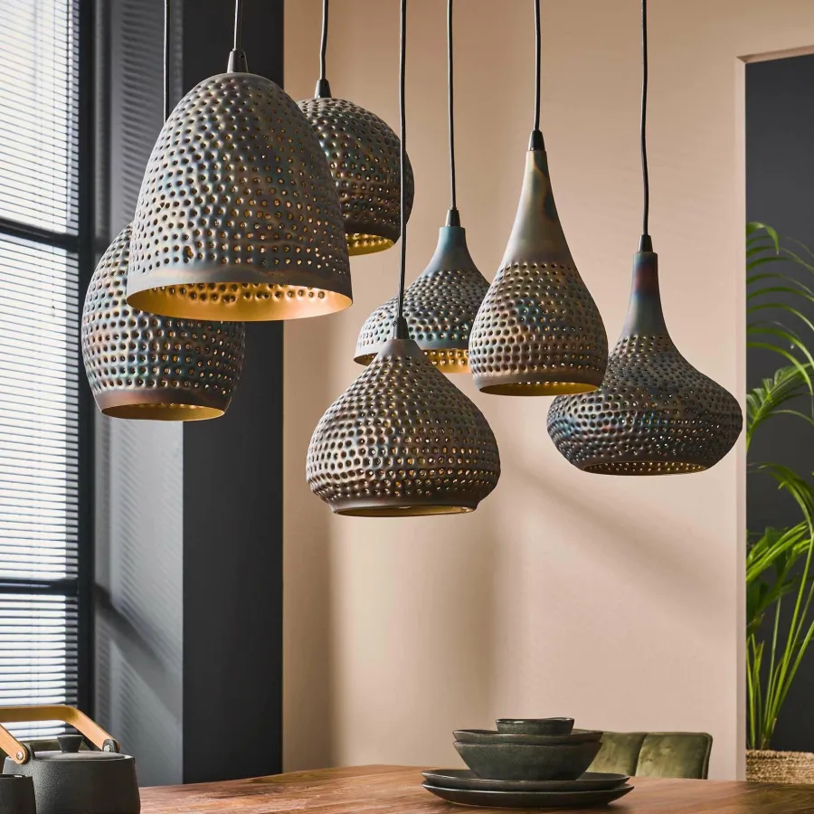 WoonStijl Hanglamp 4+3 punch mix Clearance