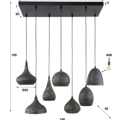 WoonStijl Hanglamp 4+3 punch mix Clearance