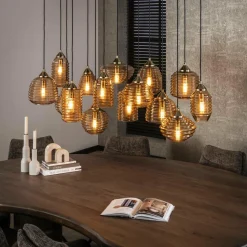 WoonStijl Hanglamp 5+5+5 rib glass Sale