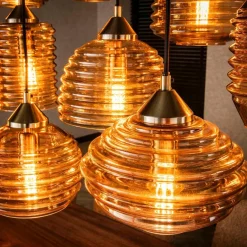 WoonStijl Hanglamp 5+5+5 rib glass Sale